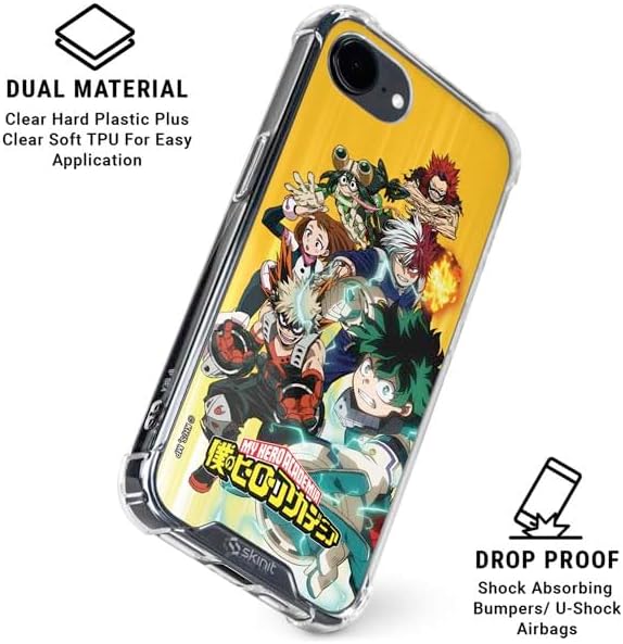 Skinit Clear Phone Case Compatible with iPhone 16e - Officially Licensed My Hero Academia Deku Squad Season 5 Design