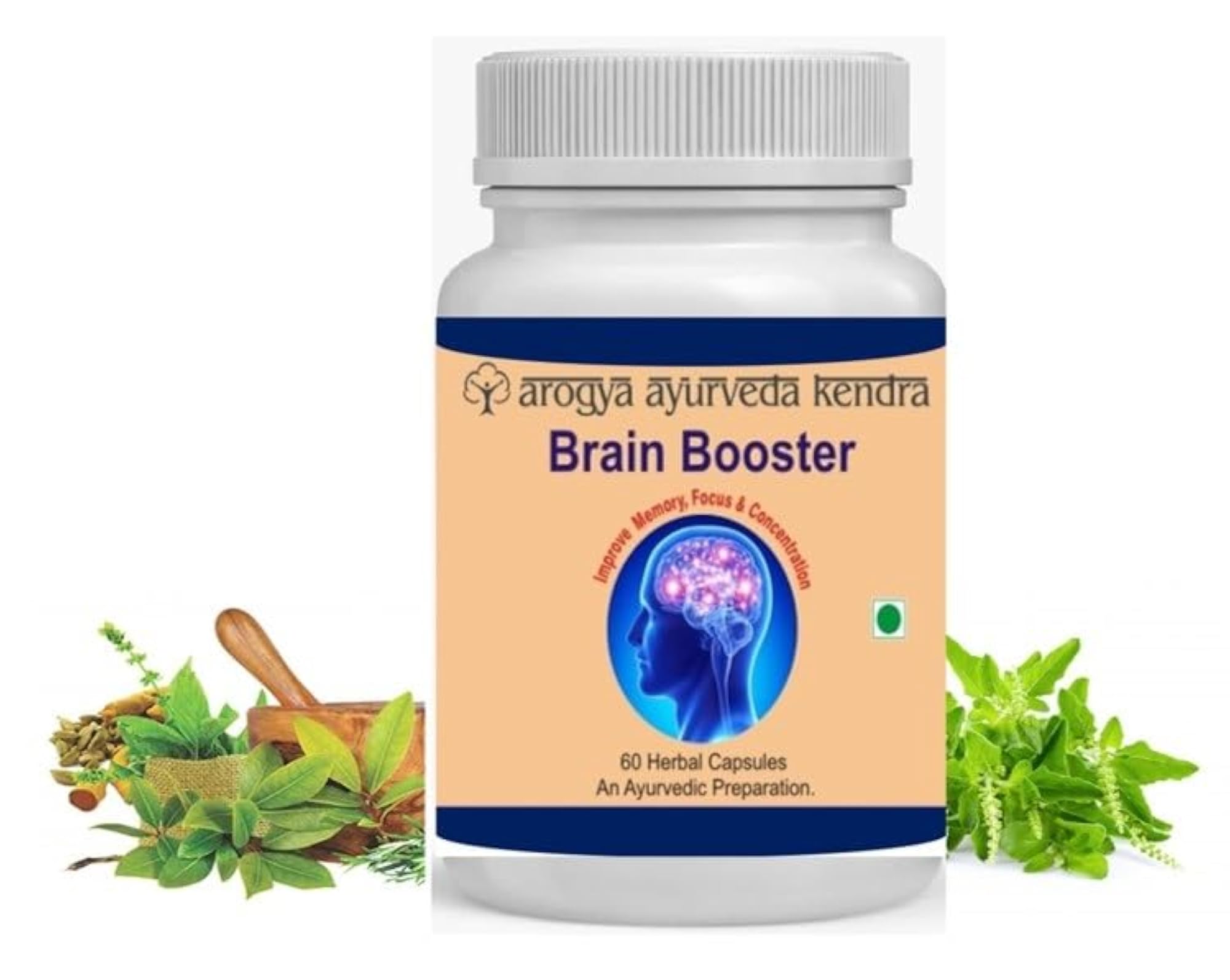 Arogya Ayurveda Mind Booster Supplement for Superior Focus, Energy & Concentration