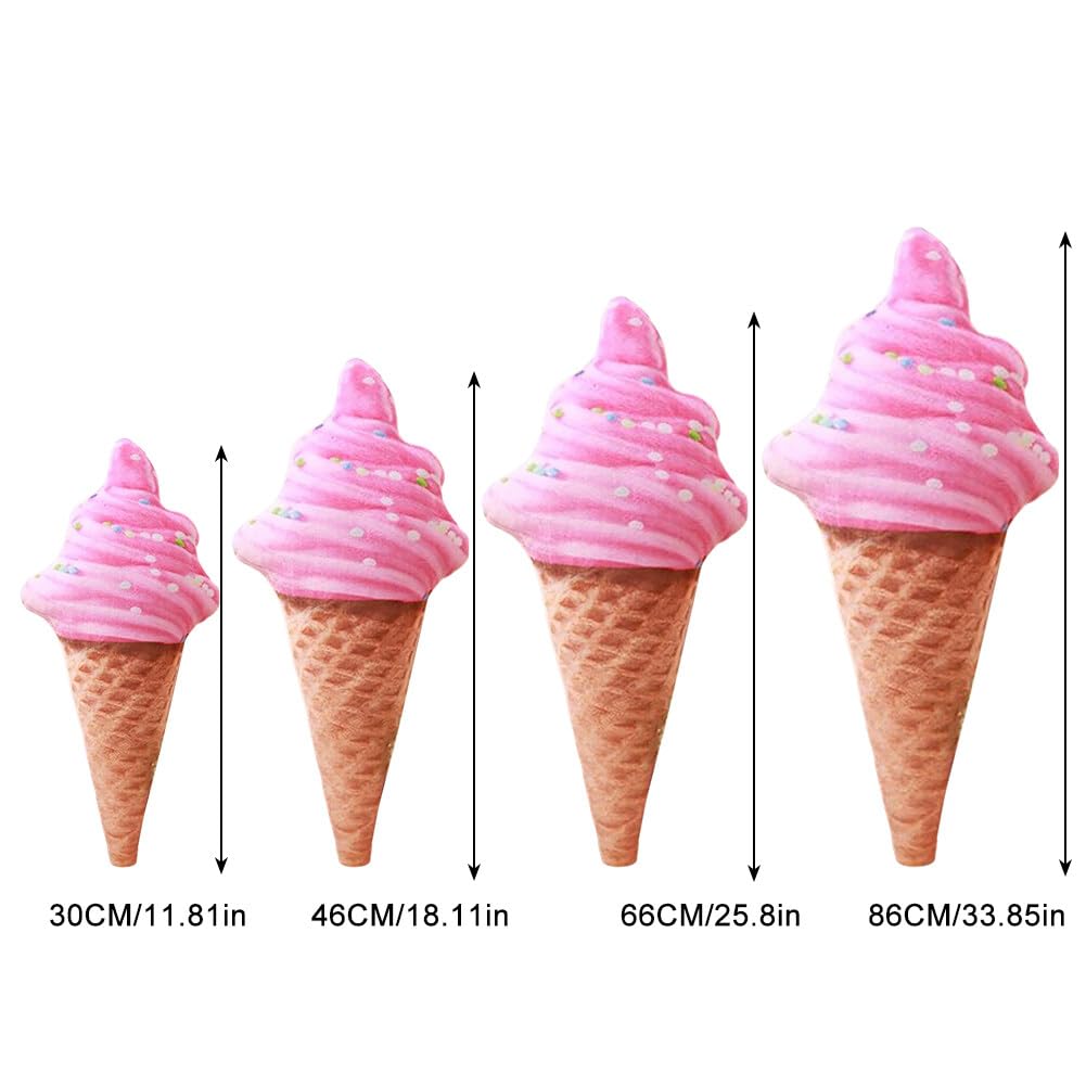Asudaro Super Soft Plush Toy ice cream cuddly toy, Cute Ice Cream Plush Toys, filled ice cream plush pillow gifts for girls boys - Image 3