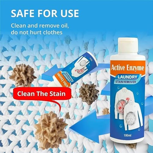 Image of Active Enzyme Stain Remover Spray for Clothes, Sofa & Car Seats | Tough Spot Cleaner for Laundry, Upholstery & Fabric Stains (Pack Of 1)