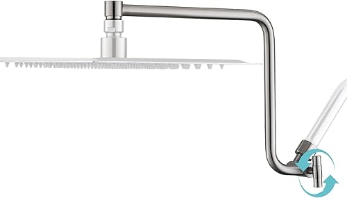 YDmeet - Brazo de extensión de cabezal de ducha de metal, extensor ajustable de latón de 12 pulgadas, estándar de 12 pulgada, para subir o bajar la