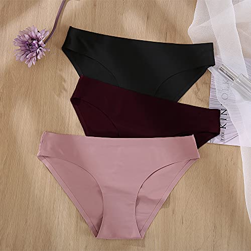 Image of FINETOO 6 Pack Women's Seamless Hipster Underwear No Show Panties Invisibles Briefs Soft Stretch Bikini Underwears XS-XL
