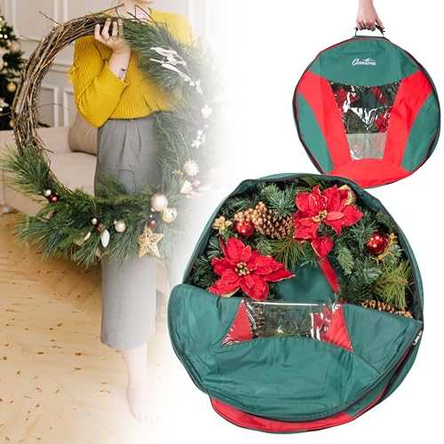 Christmas Wreath Storage Bag with Handles (24