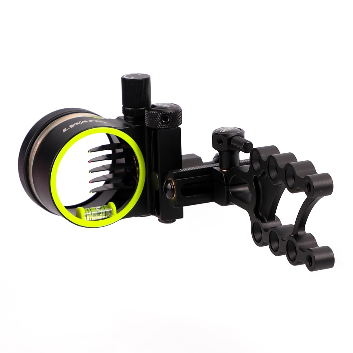 LWANO M2 Bow Sight - 5 Pin Archery Sight for Compound Bow, Tool Less Windage & Elevation Adjustability,with 2X Magnification Sight Lens Kit (M2 (with 2X Lens kit))