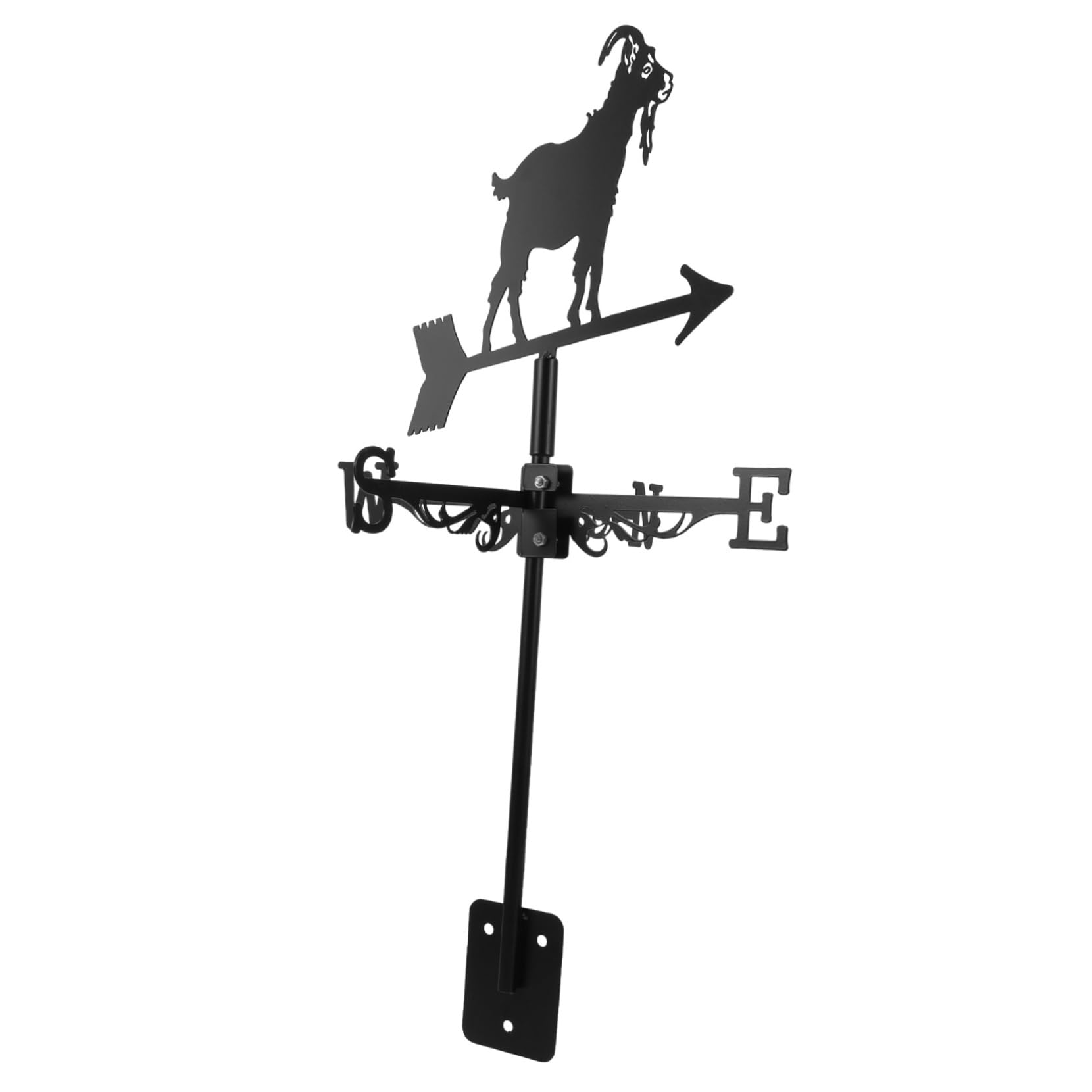 TAXXII Garden Iron Weathervane Goat Wind Direction Indicator Outdoor Weather Vane for Patios Garages and Pavilions
