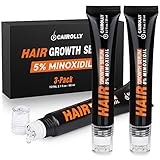 Minoxidil 5% Hair Growth Serum Gel Roller for Men Women, 3 Pack Biotin Hair Growth Serum Roller Hair...