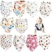 Tomedeks Lot de 10 bavoirs bandanas pour bébé pour baver et faire ses dents Super doux et absorbants pour nouveau-né