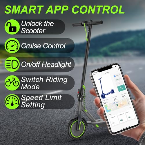 Image of Aovowheel Electric Scooter for Adults, Folding E Scooter with 350W /500W Motor 16 /24 Mph Top Speed, Max 19-23 Miles Long Range, 8.5'' /10'' /14''Tires Commuting Scooters with Dual Brakes System, APP