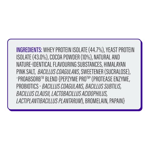 Image of Yogabar Ultimate Whey Protein Powder (Chocolate) | 28g Complete Protein with Whey Protein Isolate + Fermented Yeast Protein | Added Probiotics & Digestive Enzymes | High Absorption | 500g
