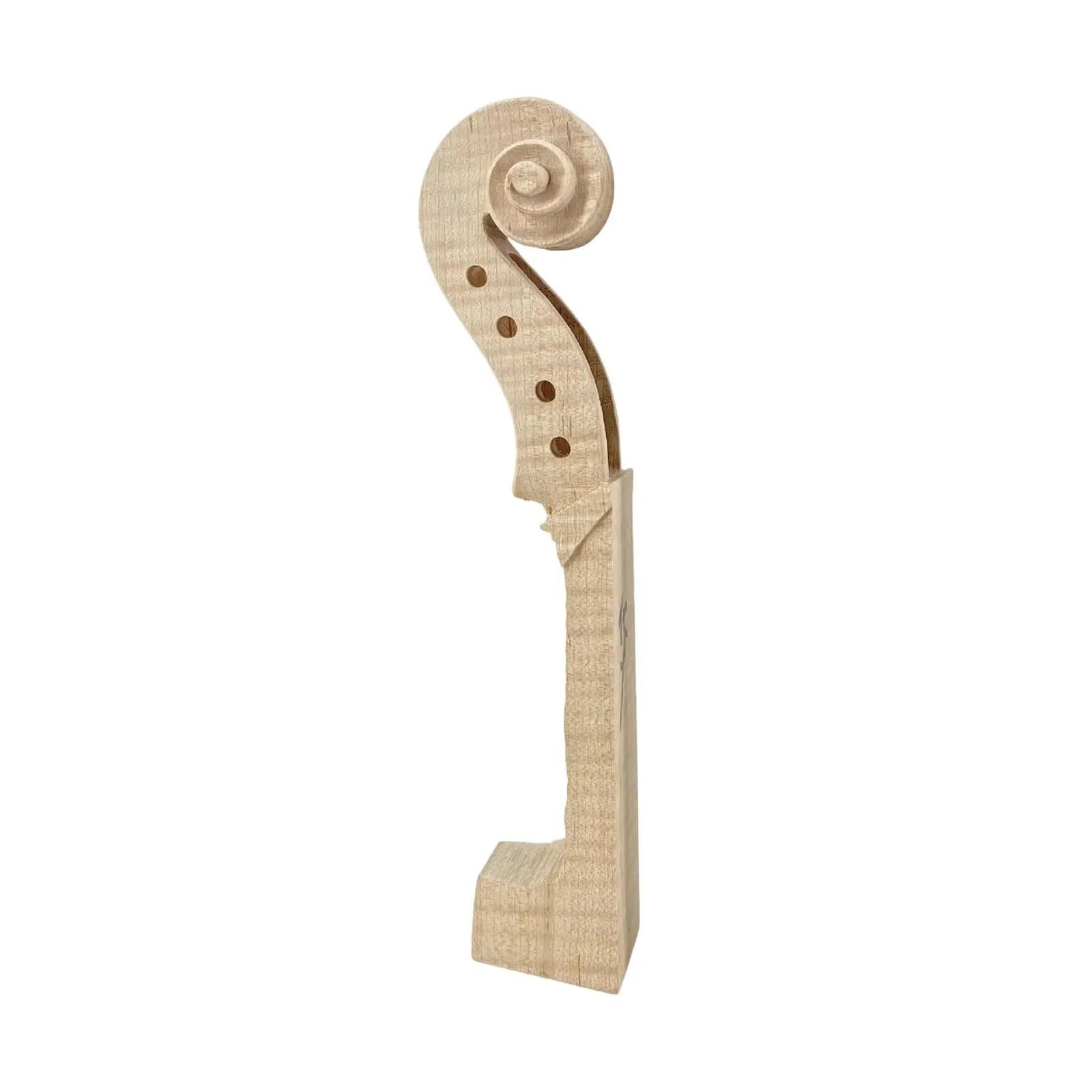 Testa Del Manico In Legno For Violino Fai Da Te | Manico e testa di violino in legno non finito, pratica parte di riparazione realizzata a mano