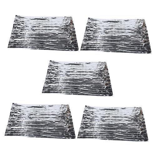 OSOLADY 5Pcs Emergency Thermal for Outdoor Aid Camping Lightweight Dual Sided Prevention for Hiking Cycling