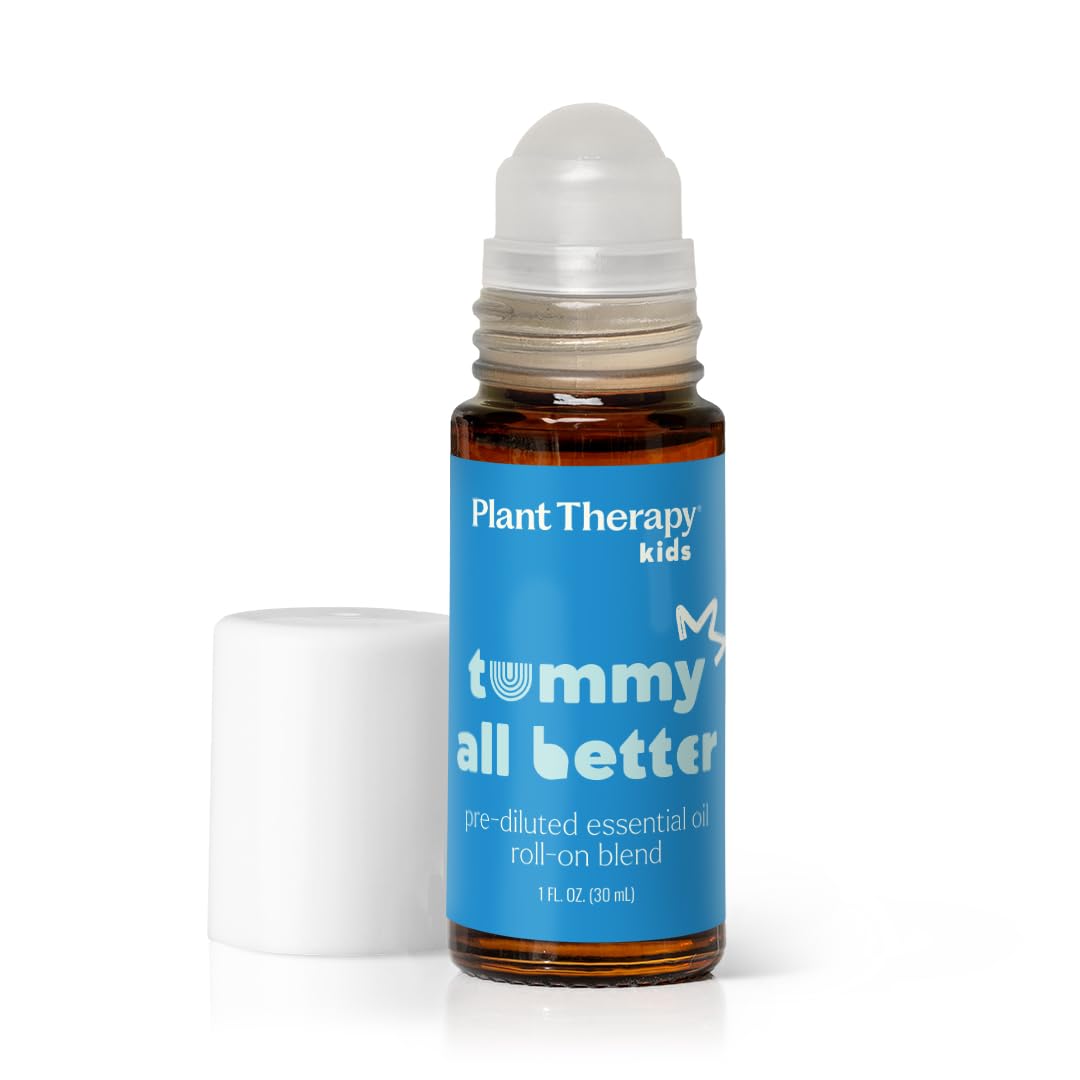 Plant Therapy Tummy All Better Roll-On 30 mL (1 oz) Pre-Diluted and Mess-Free for Easy Application, Supports a Healthy Digestive System, Soothes