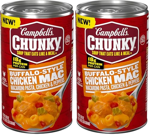 Image of Campbell's Chunky Buffalo-Style Chicken Mac Soup, 18.8 oz Can (Pack of 2)