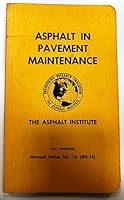 Asphalt in Pavement Maintenance B000H5AMW4 Book Cover