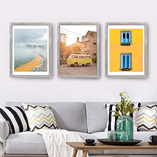 Tiblue 12X16 Rustic Picture Frames Solid Wood Display Pictures 11X14 Or 8.5X11 Diplomas With Mat Or 12X16 Without Mat, Farmhouse Distressed Wooden Picture Frame For Wall Or Table Top Display, Driftwood White thumb #7