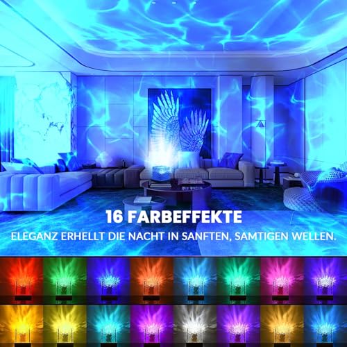 One94Store acrylic Romantic Ocean Wave Night Light Projector Lamp, 3D Water Wave Effect, LED Projection Lamp for Bedroom Decor, Remote Control (Cube Shape) 9 51hckzRgkfL