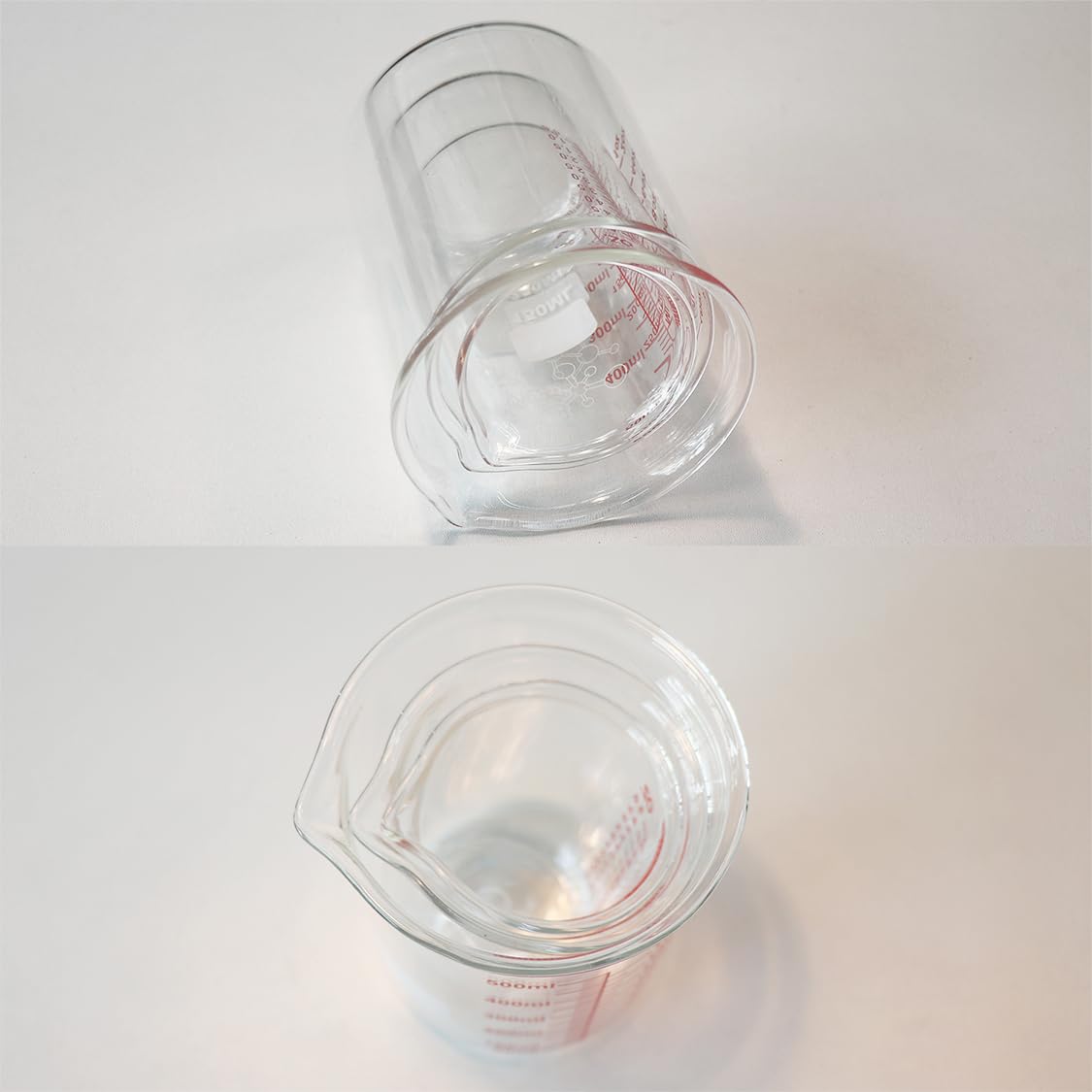 3 tazas medidoras de líquido de vidrio de borosilicato alto, incluye 150 ml, 250 ml y 500 ml, apto para lavavajillas, congelador, microondas y horno precalentado, herramientas esenciales de cocina