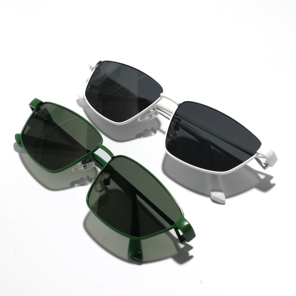 LVTFCO Gafas de sol cuadradas de Metal para mujer y hombre, gafas de sol tipo ojo de gato de lujo, gafas de sol pequeñas de oro negro Retro a la moda para mujer