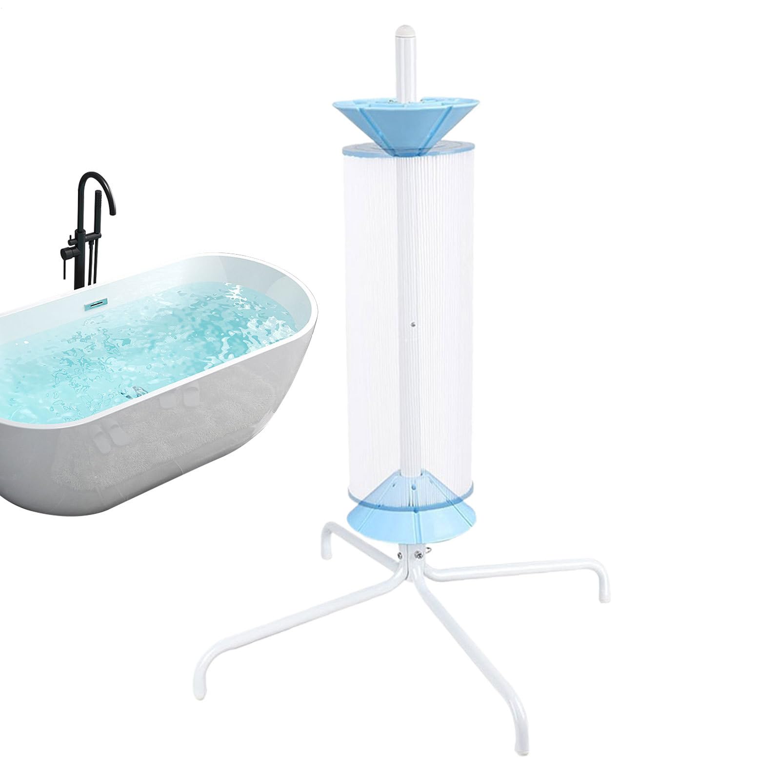 Support De Nettoyage pour Filtre De Piscine Outil d'entretien Cartouche | Outil Nettoyage En Profondeur Filtre Piscine Convient Pour Jardin Patio Arrière-Cour Spa Fontaine Bassin