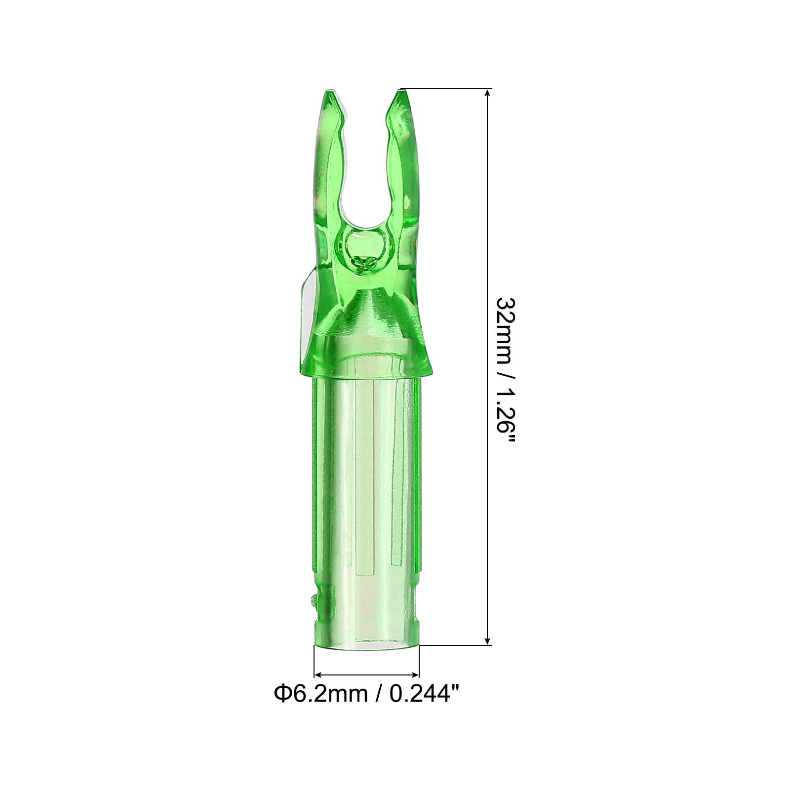 PATIKIL 50 Encoches Pour Flèches 6,2 Mm (0,244”) – Violet Transparent, Insertion Sans Colle, Pour Tir à L'arc Et Chasse