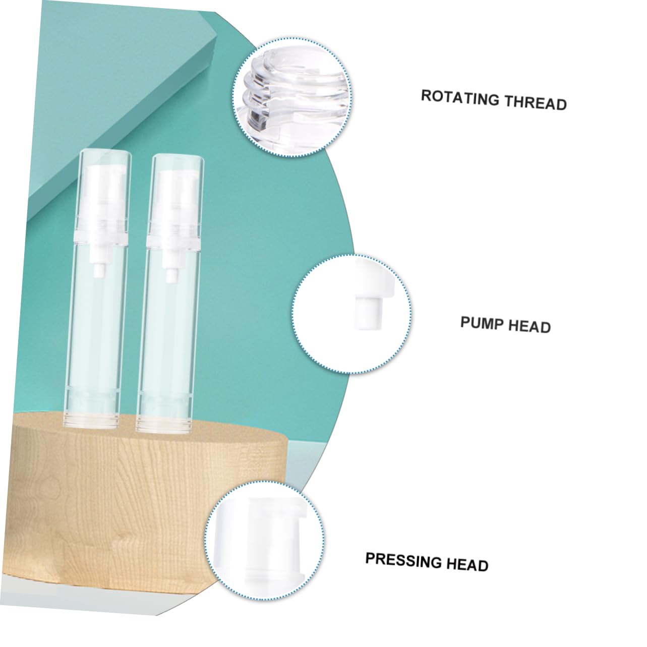 Ipetboom 36pezzi Bottiglie Vuote Press Vacuum Per Viaggi Contenitori Cosmetici Trasparenti Per Della e Prodotti Per Makeup Leggeri e Riutilizzabili Per Home e Travel