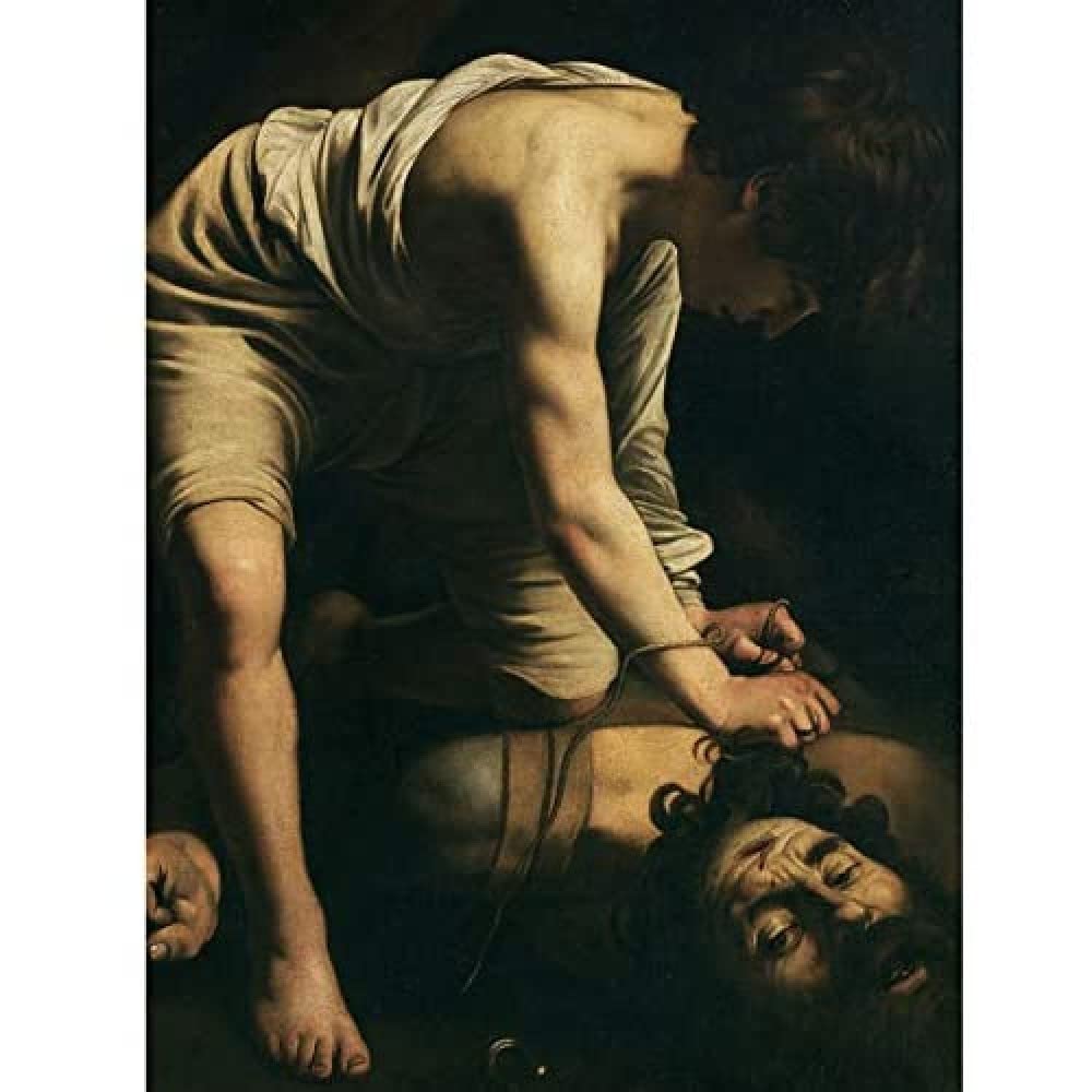 Artery8 Caravaggio David Goliath Religious Painting Unframed Wall Art Print Poster Home Decor Premium
