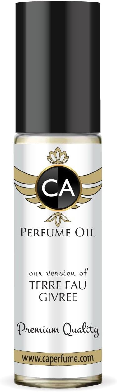 CA Perfume Impression of Terre Eau Givree for Men Perfume Oil Citrus Aromatic Scent Long Lasting Cologne for Men Travel Size TSA Ready Mini Parfum Body Oil Roll-on 0.33 Fl Oz 10ml