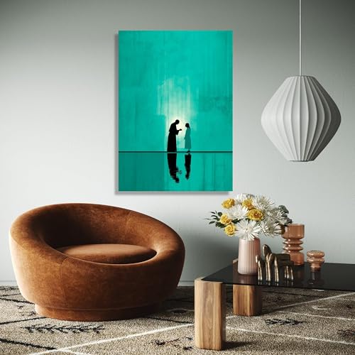 Tableau sur toile Jésus silhouette impression d'art de luxe