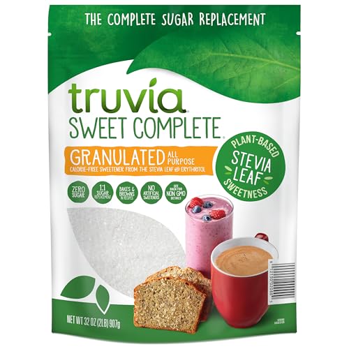 Truvia Sweet Complete Zero-Calorie Granulated All-Purpose Stevia Leaf Sweetener 32 oz Bag