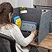 Acoustic Partition - Reduce Noise and Visual Distractions - Sound Absorbing Desk Divider - Desk Privacy Panel - Home Office - Classroom - Remote Learning - Home School - Computer Desk (Ash Black)