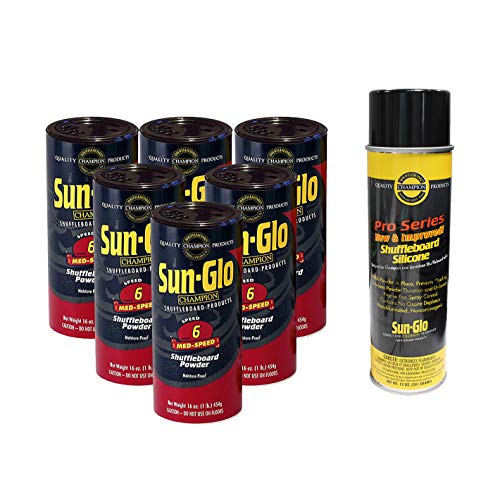 Sun-Glo 6 Cans #6 Med-Speed Wax and 1 Can of Silicone Spray
