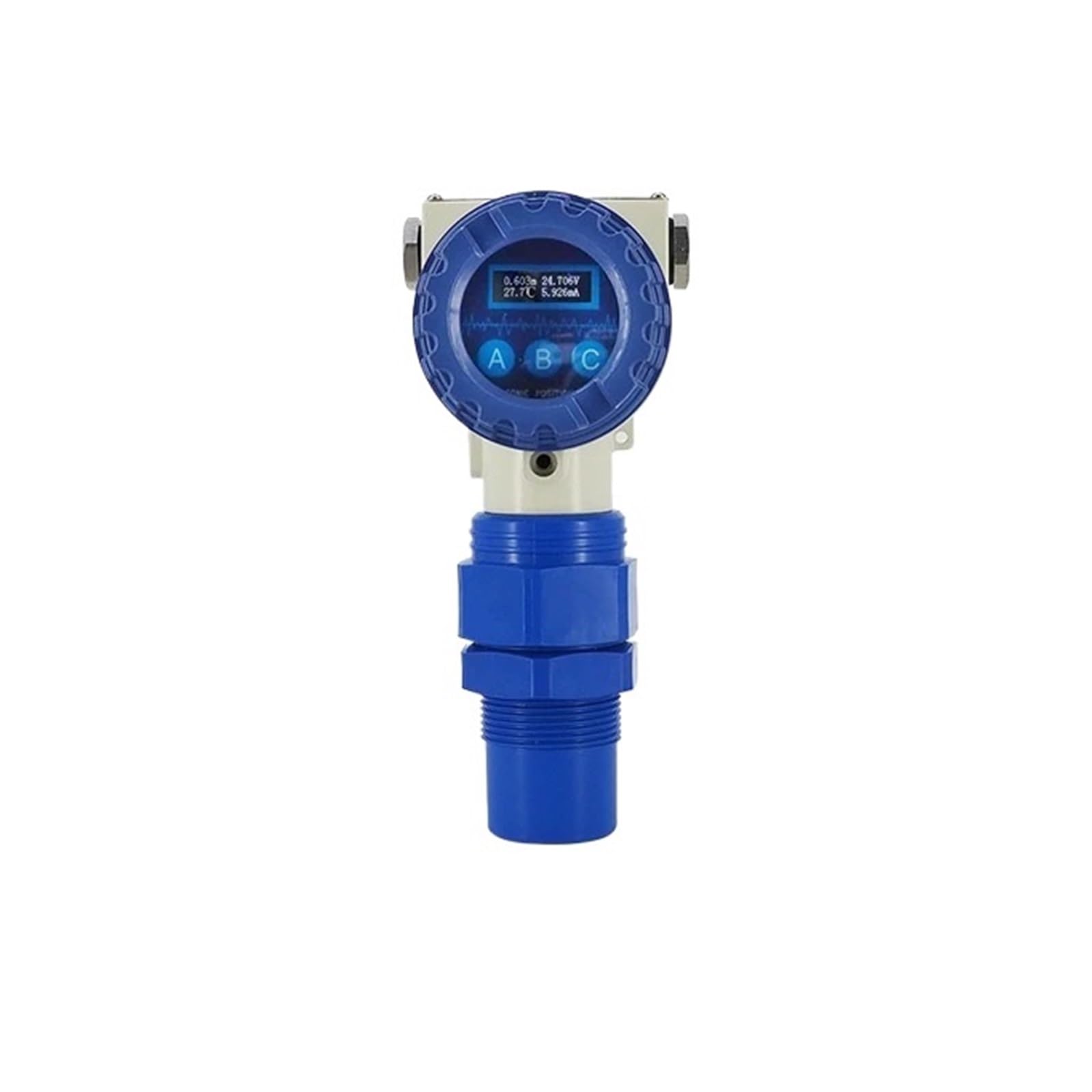 LDHJBNAC Ultrasonic Level Meter Explosion-Proof Level Transmitter RS485 HART Protocol Fuel Tank Liquid Level Sensor Distance 10m(3000mm 4-20mA Relay)