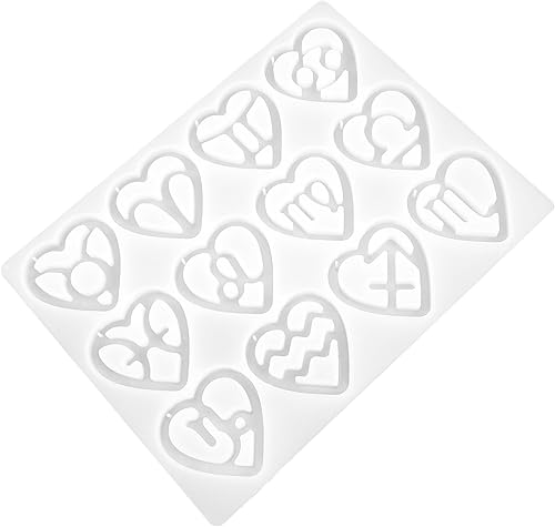 VILLCASE Molde de silicona de amor para constelaciones, molde de silicona para colgante del zodiaco, dije de corazón, constelación, resina, molde de