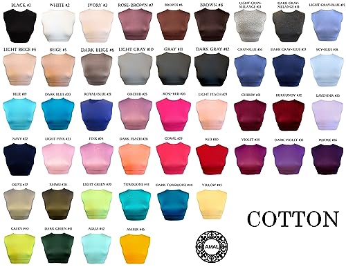 AMAL MUSLIM. Top-Dickey. Neck Closure. COTTON. Hijab Extensions Neck Cover Under Top. USA. Model B4.3
