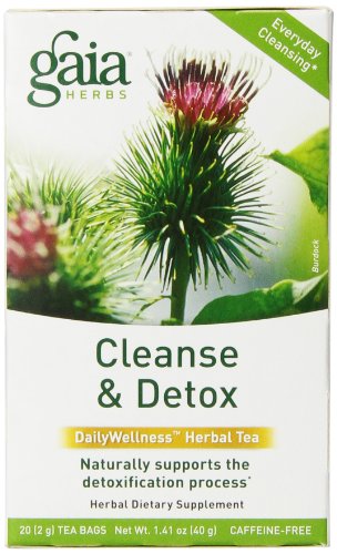 Gaia Herbs Cleanse & Detox Tea Bags, 20 Count (Pack of 2)