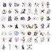 BulbaCraft 100Pcs Skeleton Stickers - Skeleton Party Decorations & Favors, Skull Stickers, Men - Spooky Halloween Decals Waterproof, Gifts for Women & Men