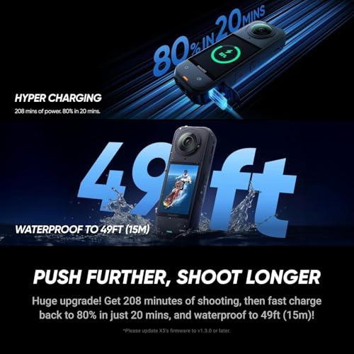 Image of Insta360 X5 BMW Motorrad Limited Edition-8K Waterproof 360 Action Camera with 1 /1.28 inch 48MP Sensors, 8K 360 HDR Video, 72MP, Stabilization, Touch Screen, AI Editing, Live Streaming,Voice Control(256GB)