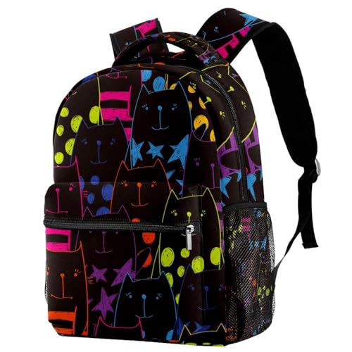 Sac à dos voyage ordinateur portable mignon pour femme avec finitions soignées multicolores