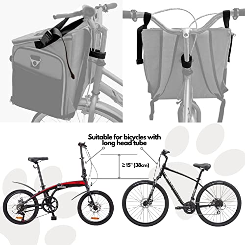 Puppy Carrier, Dog Basket for Bike, Cat Backpack & Dog Bike Basket, Expandable Soft-Sided Pet Carrier with Multi-Pockets… - Image 6