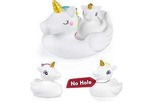 No Hole Unicorn Bath Toys for 1-3 Years Old Girls