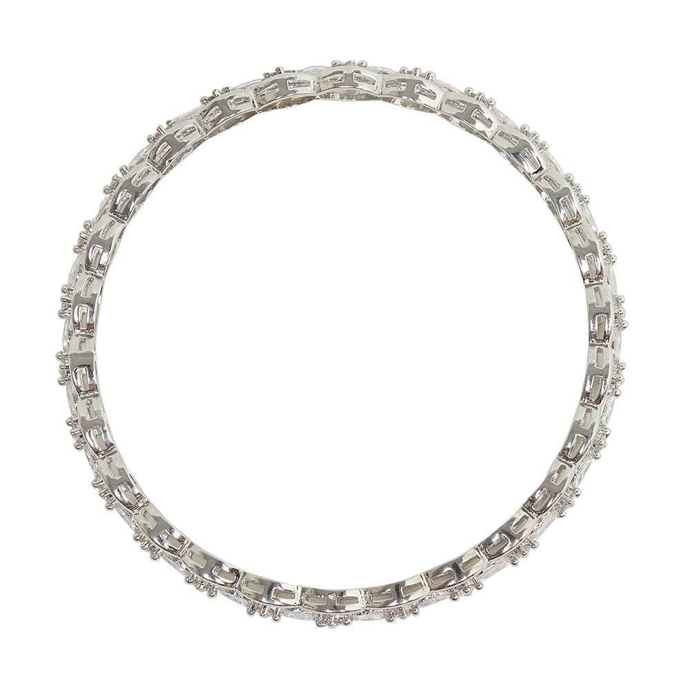 VOYLLA CZ Elegance Silver Plated Gems Embellished Bangles (B0B8DK2N4C) Amazon Price History, Amazon Price Tracker