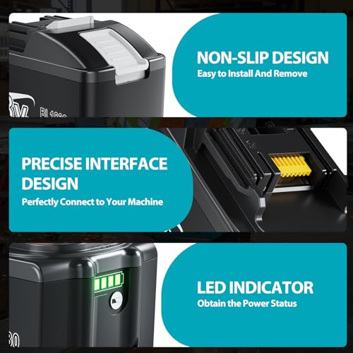 Image of Bonacell 2Pack 8.0Ah Replacement for Makita 18V Battery Lithium ion Compatible with Makita 18Volt Battery BL1815 BL1815N BL1820 BL1820B BL1830 BL1840 BL1840B BL1850 BL1840B