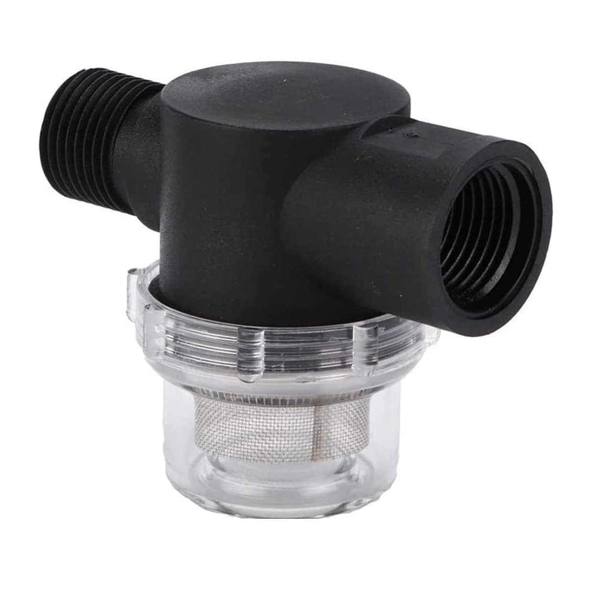 Etomvoop Clear 1/2" Water Pump Strainer Filter, 50 Mesh Inline Water Pipe Irrigation Filter For Inlet Water Compatible With Wfco And Shurflo Pumps