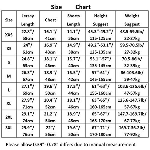 yingfeg bb Men’s Soccer Uniforms Big Boys Sports Training Shorts Jersey Uniforms for Soccer Sports Casual Wear White M - Thumbnail 2