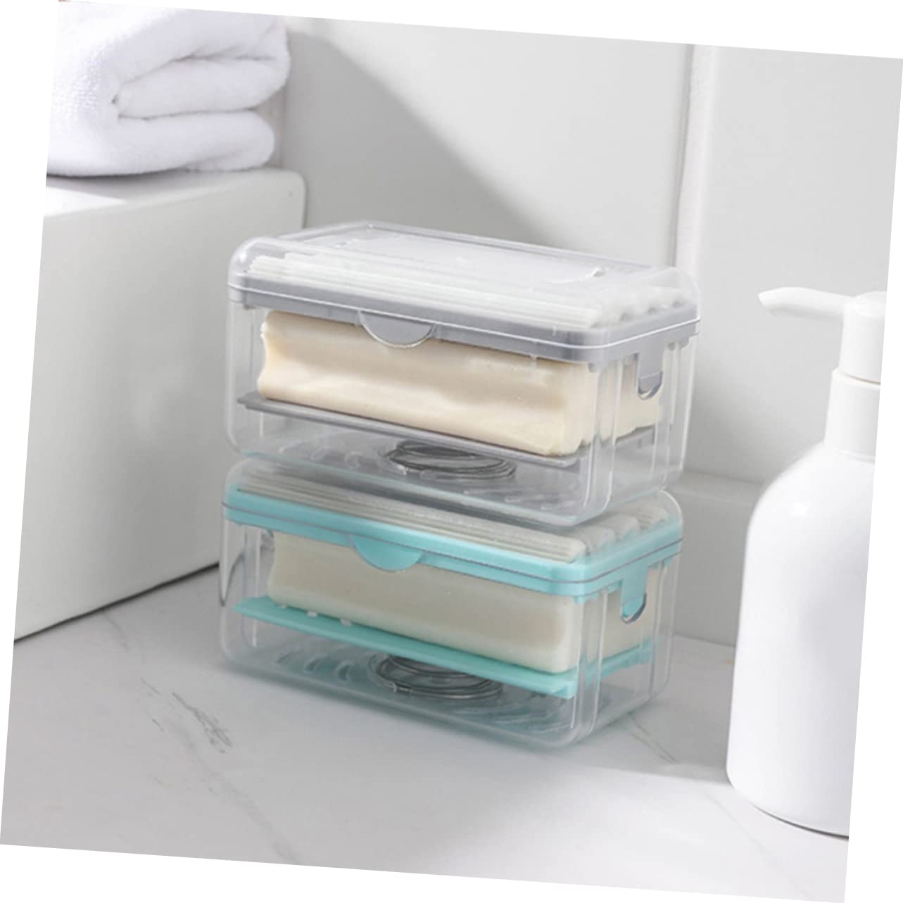 BUGUUYO Seifenbehälter aus Hochfestem Material Seifenbox für Stückseife Seifenschale zum Aufbewahren im Badezimmer und Küche Küche, Haushalt & Wohnen