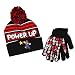 Super Mario Boys Beanie Hat and Gloves Set (One Size, Black)