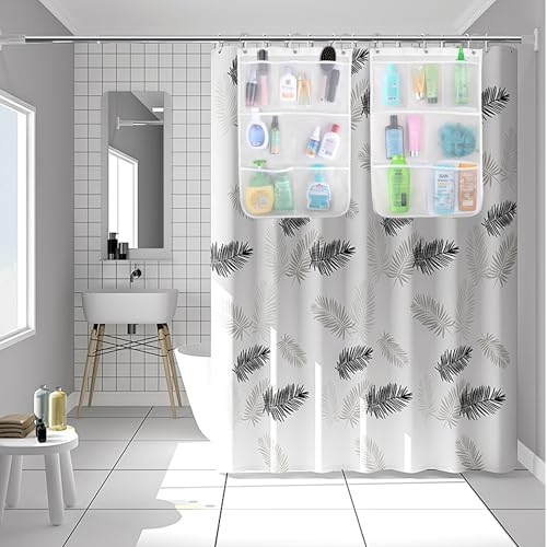 Shower Organizer, Mesh Shower Caddy, 7 Pockets With 3 Hooks, Hanging, Portable, Quick Drying, Can Store Soap, Loofah, Shampoo and Cruise Essentials, 17 Inch by 26 Inch, White, 2 Pack - Image 6