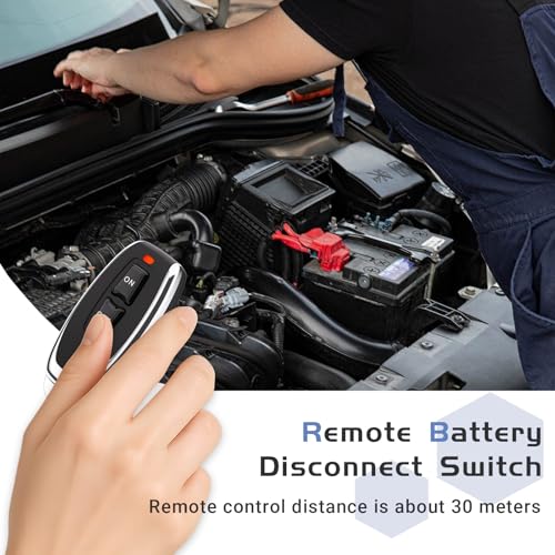 Image of APIELE Remote Battery Disconnect Switch 12V 240A Kill Switch for Car, Anti-Theft Prevent Battery Drain, Smart Battery Cut Off Switch for Auto, RV, Truck, Boat (Led Voltage Display)