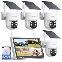 Amazon.co.jp: VORGUT 防犯カメラ 屋外 ソーラー モニター付き 4