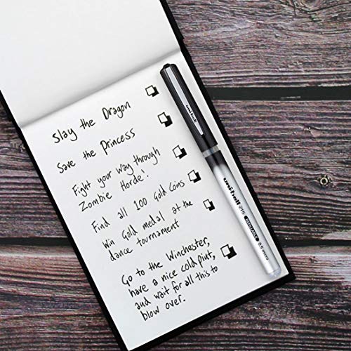 Image of uni-Ball QWiK Refill UB 215 0.5mm Roller Ball Pen | Black Ink, Pack of 12